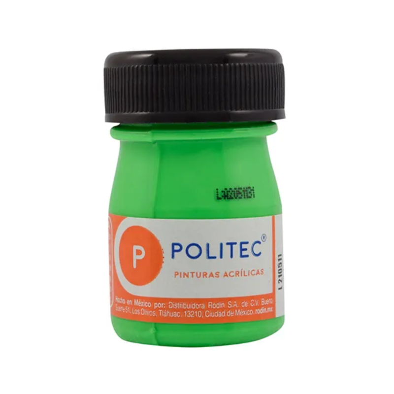 PINTURA ACRILICA POLITEC 20 ML. FLUORESCENTES VERDE 113925