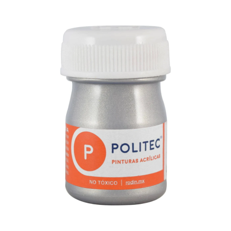 PINTURA ACRILICA POLITEC 20 ML. MTEALICOS PLATA 113926