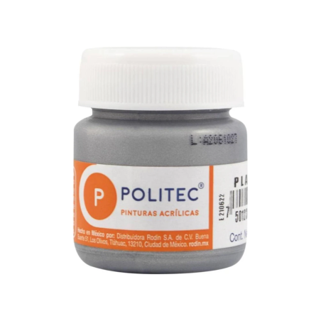 PINTURA ACRILICA POLITEC 30 ML. METALICOS PLATA 113924