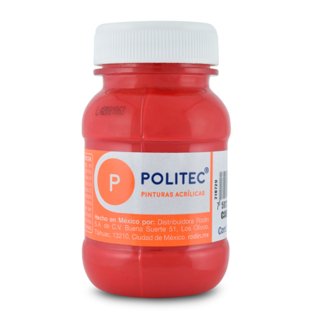 PINTURA ACRILICA POLITEC 100ML COLOR CARMIN 319 113909