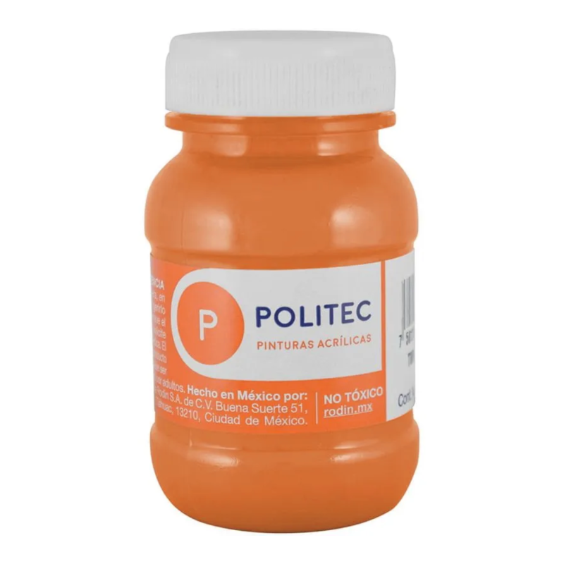 PINTURA ACRILICA POLITEC 100ML FRASCO 308 NARANJA 113909