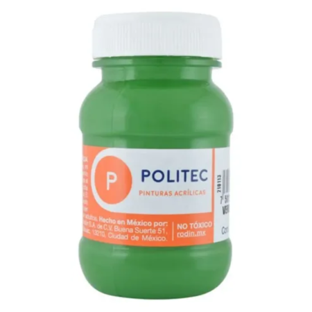 PINTURA ACRILICA POLITEC 100ML FRASCO 325 VERDE NILO 113909