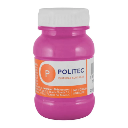 PINTURA ACRILICA POLITEC 100ML FRASCO 337 ROSA MEX 113909