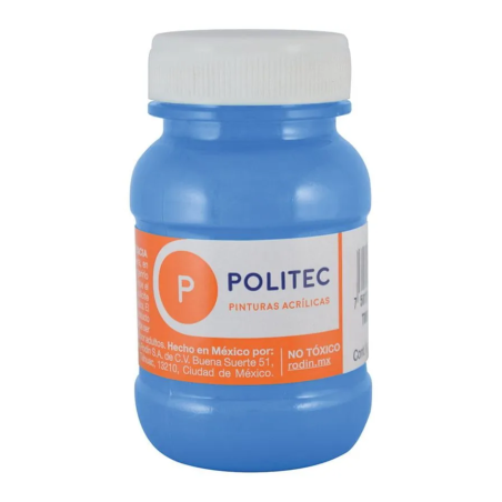 PINTURA ACRILICA POLITEC 100 ML. 313 AZUL CELESTE 113909