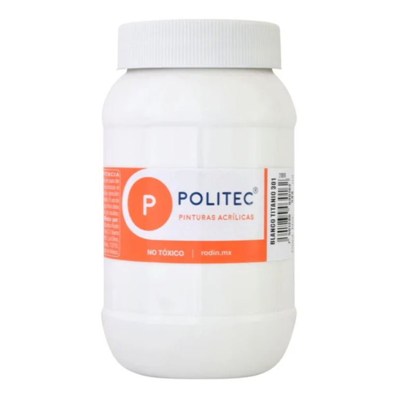 PINTURA ACRILICA POLITEC 500 ML. COLOR BLANCO TITANIO 113910