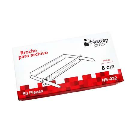 BROCHE NEXTEP ARCHIVO NO.8 C/50 PIEZAS NE-032