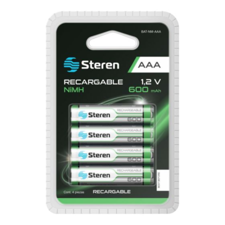 PILAS RECARGABLES STEREN IN AAA NiMH 600mAh BAT-NM-AAA