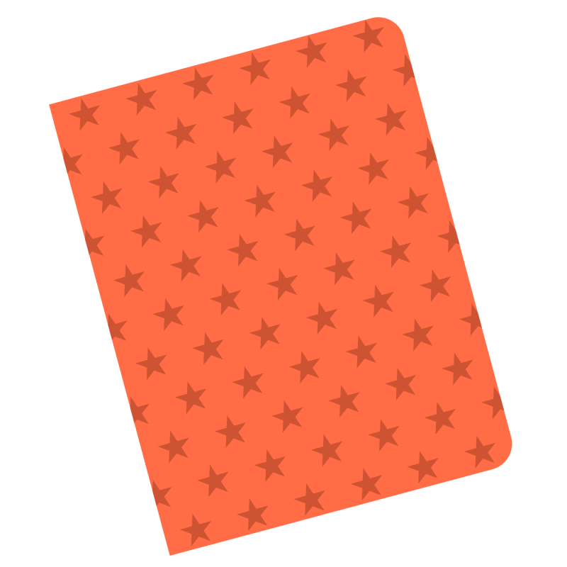 CUBIERTA GBC ESTRELLA CARTA SOLIDA NARANJA