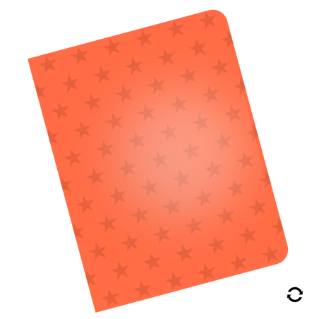 CUBIERTA GBC ESTRELLA CARTA SOLIDA NARANJA