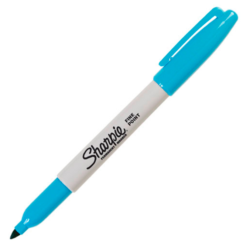 MARCADOR PERM P/FINO SHARPIE ONDAS TURQUESA 133843