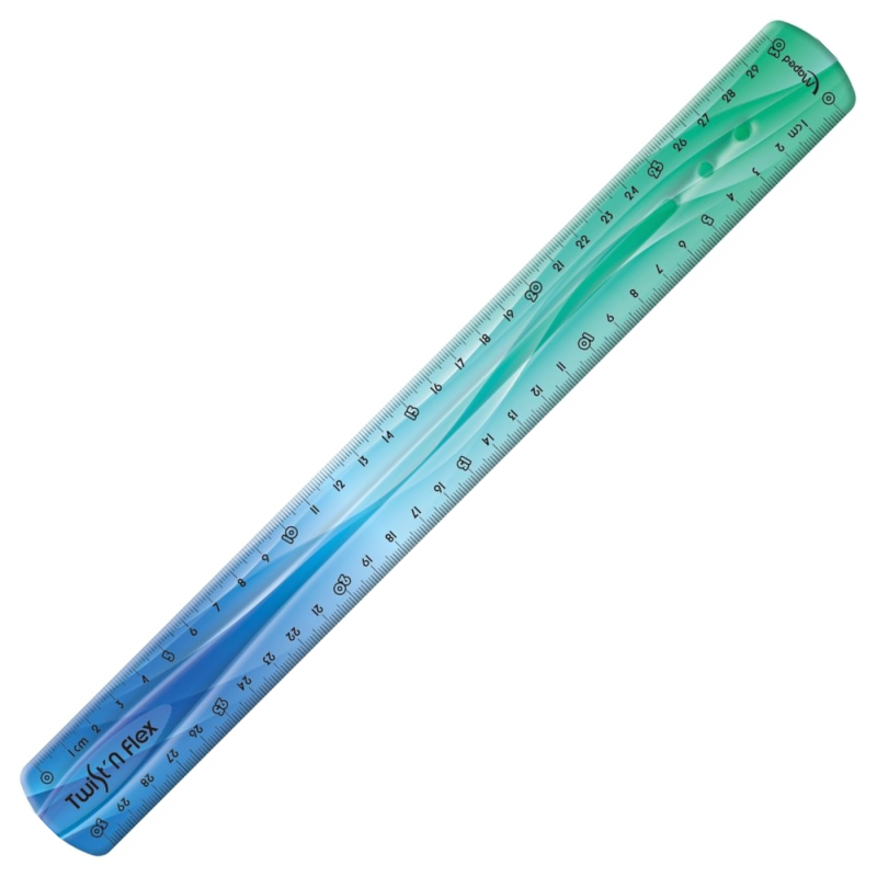 REGLA FLEXIBLE MAPED 30 CM TWIST'N FLEZ DECOR 17948