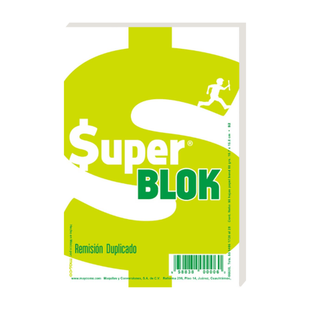 SUPERBLOCK REMISION 1/8 IPASA S2 DUPLICADO 50HOJAS 059708