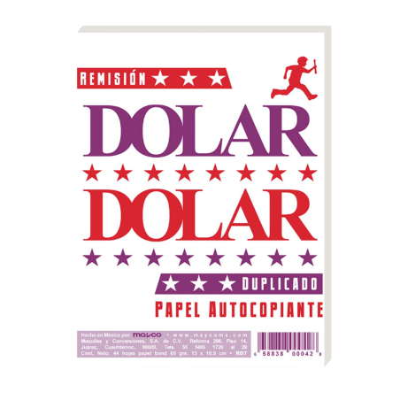 BLOCK REM ESQ DUPLICADO DOLAR RD7 13X16.5 59749