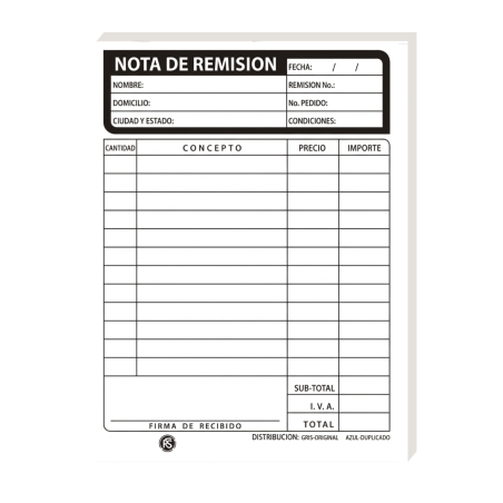 NOTA DE REMISION C/CARBON POLIFORMAS PF80222 C/20 JGOS055784