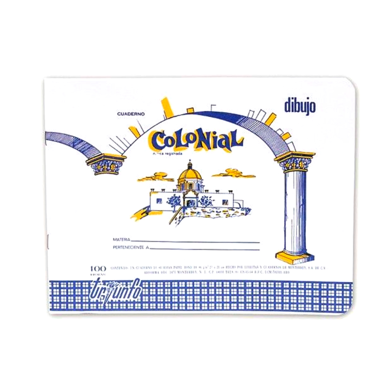 CUADERNO DIBUJO TRIUNFO COLONIAL 2021 CARTA 100HJS 046404