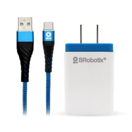 10.5W COMBO CARGADOR PARED USB TIPO C CARGA RAPIDA BROBOTIX