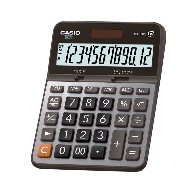 CALCULADORA ESCR. CASIO DX120B-S-MC 12 DIG. CUB/METAL 56186