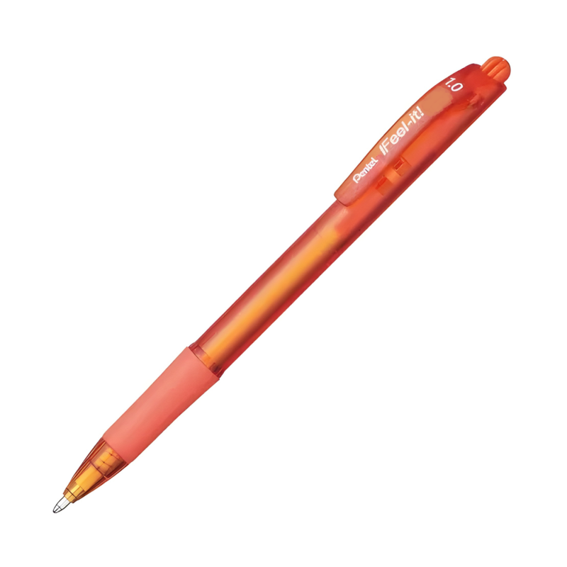 BOLIGRAFO FEEL-IT PENTEL BX-420-F NARANJA 1.0MM RETR. 120250