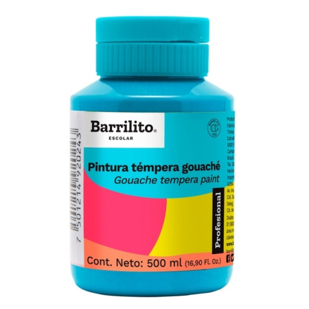 PINTURA TEMPERA BARRILITO 500ML PROF BOTE AZUL CELESTE 88846
