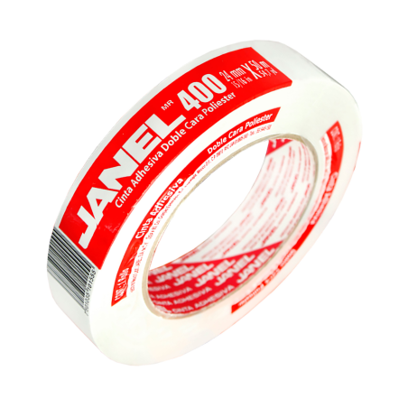CINTA ADHESIVA DOBLE CAPA JANEL 400 24X50MTS POLIESTER 72919