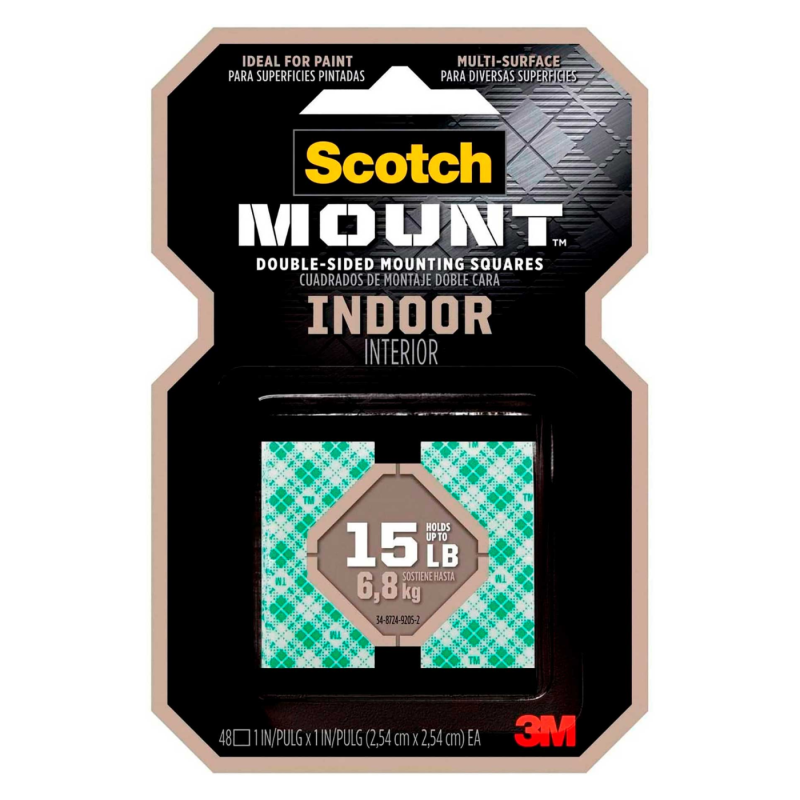 CUADROS ADH. MONTAJE SCOTCH 11 H SQ 48-DC 2.54X2.54 CM 39470