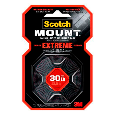 CINTA ADHESIVA DE ESPUMA SCOTCH 25.4X1.52 MTS EXTREMA 72955