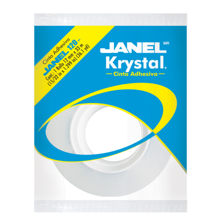CINTA ADHESIVO CRISTAL JANEL 120 12X33 MTS 31669