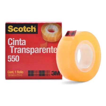 CINTA 3M 550 12X33 TRASPARENTE ADHESIVA