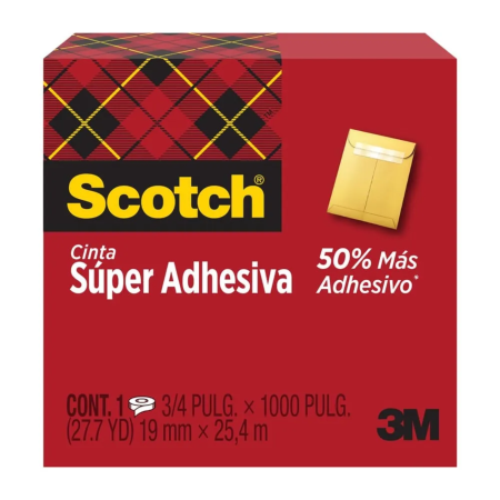CINTA ADHESIVA SCOTCH 1450 19X25.4 MTS. SUPER HOLD 150206