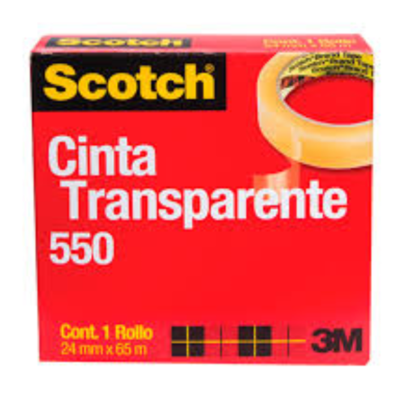 CINTA ADHESIVA CELOFAN SCOTCH 550 24X65MTS 31615
