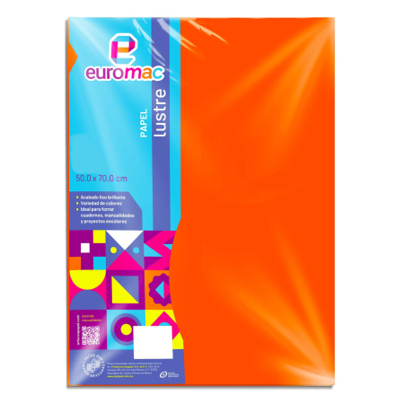 PAPEL LUSTRINA NARANJA 27109