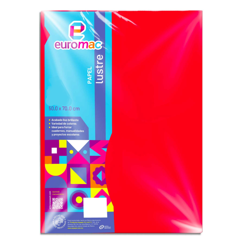 PAPEL LUSTRINA ROJO 27109