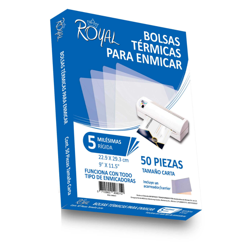 MICA TERMICA ROYAL CARTA C/50 RIGIDA CAJA 40831