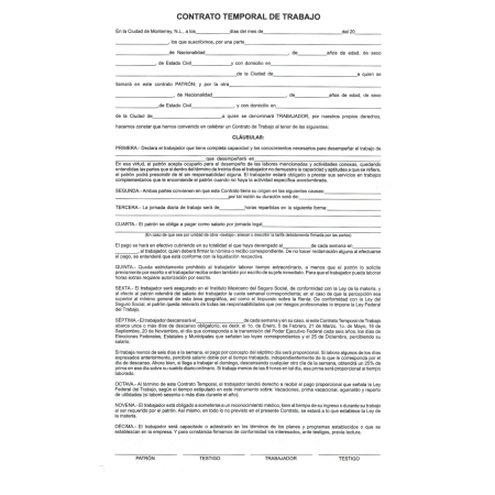 Descarga Contrato temporal de Trabajo