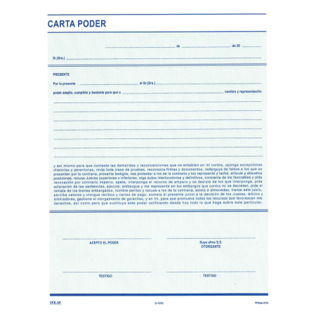 Descarga Hoja Carta Poder