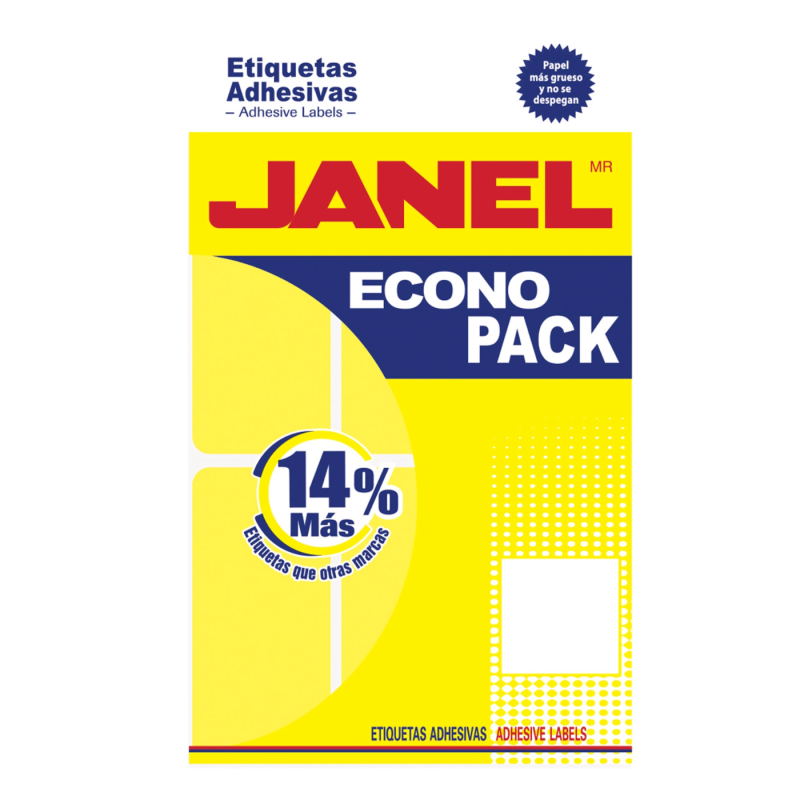 ETIQUETA FLOUREC. AMAR. ECONOPACK JANEL V.MOD 25 50X00 66636