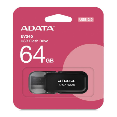 MEMORIA ADATA 64GB USB 2.0 UV240 NEGRO