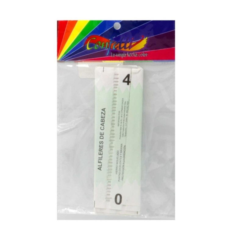 ALFILERES DE CABEZA CONFETTI NIQUELADO BL/200 BL 137883