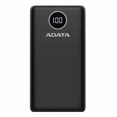 20,000mAh CARGADOR ADATA POWER BANK NEGRO P20000