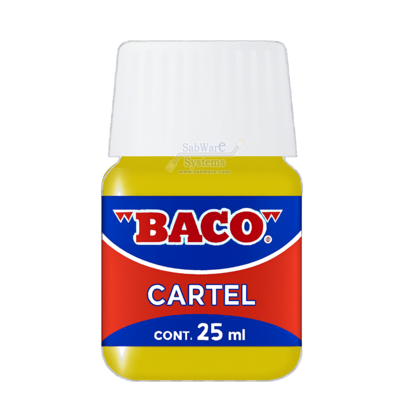PINTURA CARTEL BACO 80 AMARILLO PASTEL 25ML FRASCO 158624