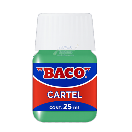 PINTURA CARTEL BACO 63 VERDE ESMERALDA 25ML FRASCO 158624