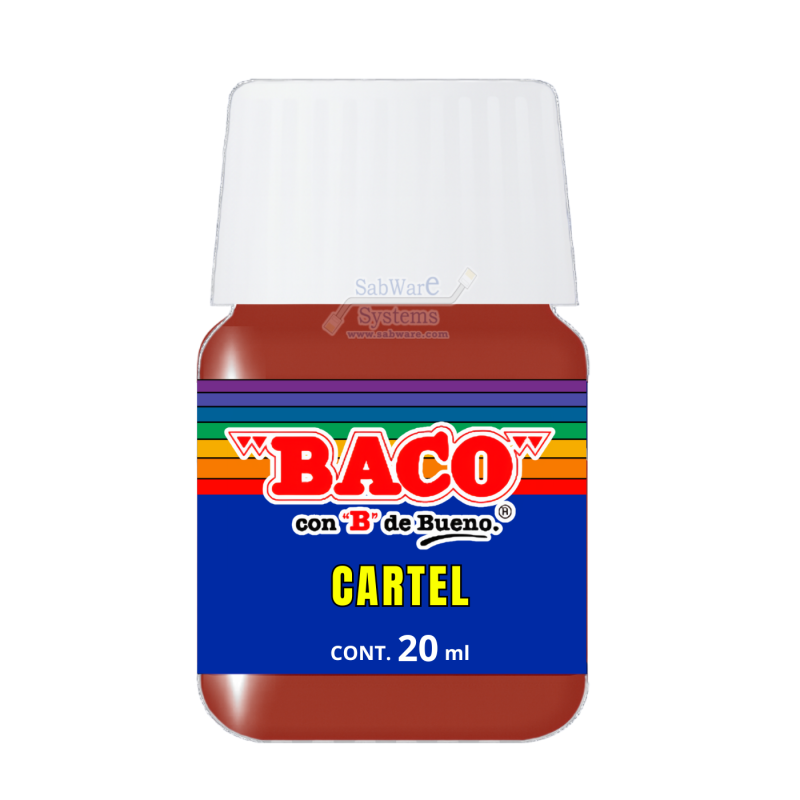 PINTURA BACO P/CARTEL BACO GERANIO 58  20 ML