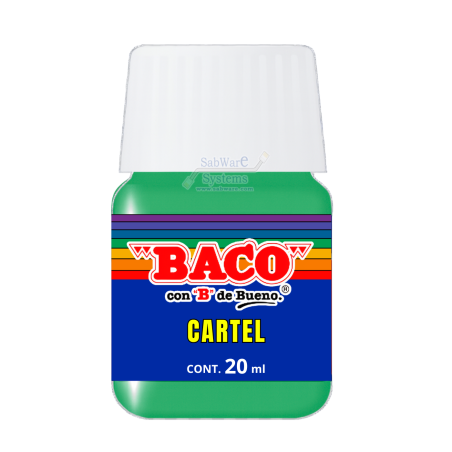 PINTURA BACO P/CARTEL 20ML VERDE ESMERALDA
