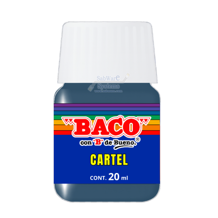 PINTURA BACO P/CARTEL  AZUL TURQUESA 65 20ML