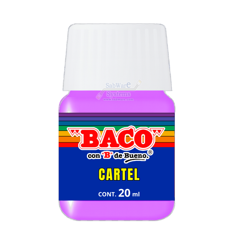 PINTURA BACO P/CARTEL LILA PASTEL 83 20ML