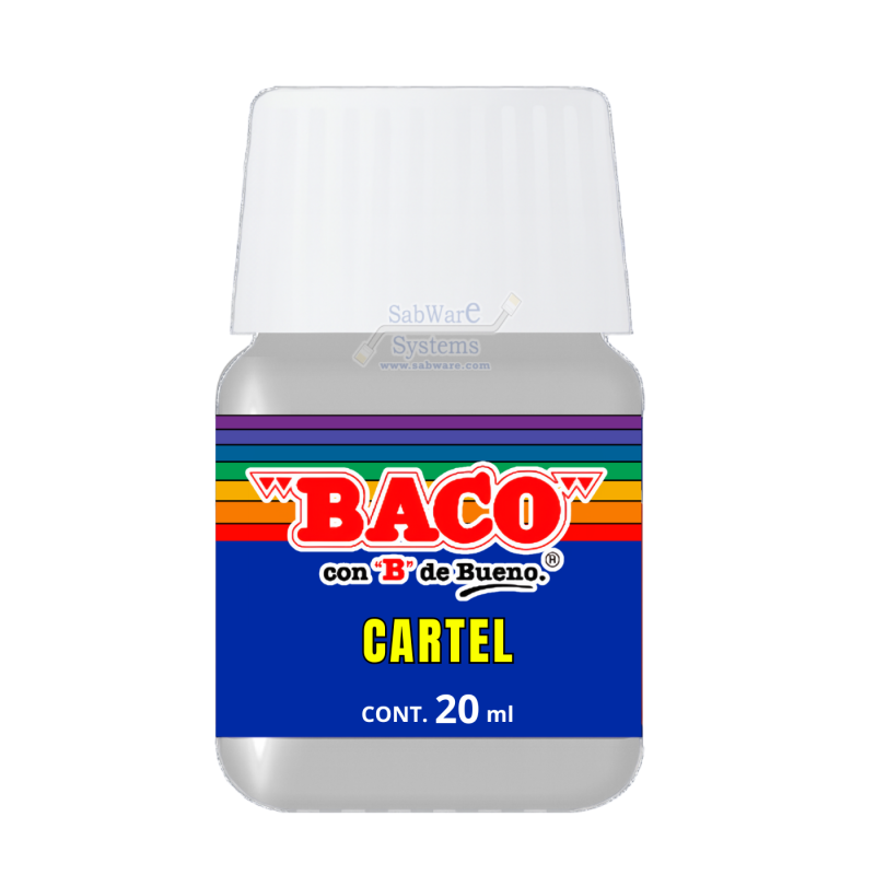 PINTURA BACO P/CARTEL 20 ML PLATA No. 70 PN024