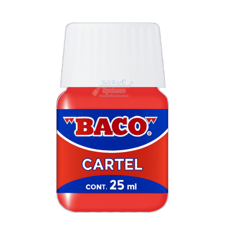 PINTURA CARTEL BACO ROJO 25ML FRASCO 158624