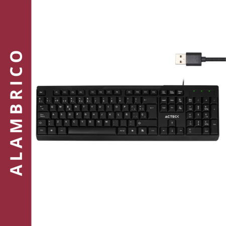 TECLADO ACTECK INSPIRE TA210 ALAMBRICO USB NEGRO