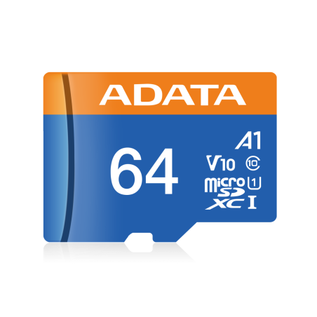 MEMORIA ADATA 64 GB MICRO SD CLASE 10 PREMIER AZUL UHS-1