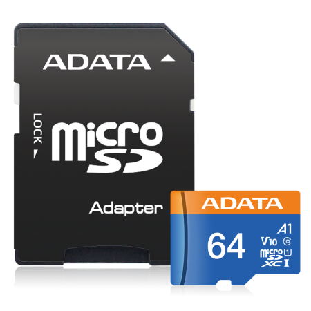 MEMORIA ADATA 64 GB MICRO SD CLASE 10 PREMIER AZUL UHS-1